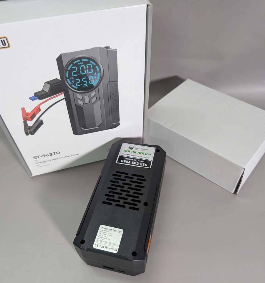 Bộ Kích Bình Kiêm Bơm Lốp Oto 4in1 Chính Hãng Suitu