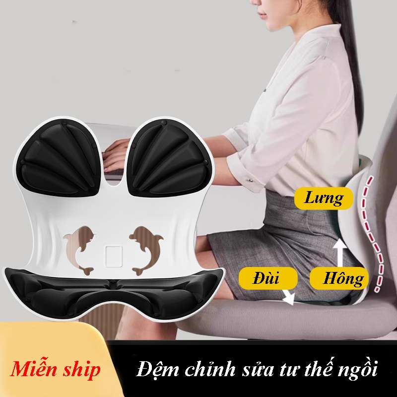 Ghế công thái học chống gù lưng 2 con cá heo